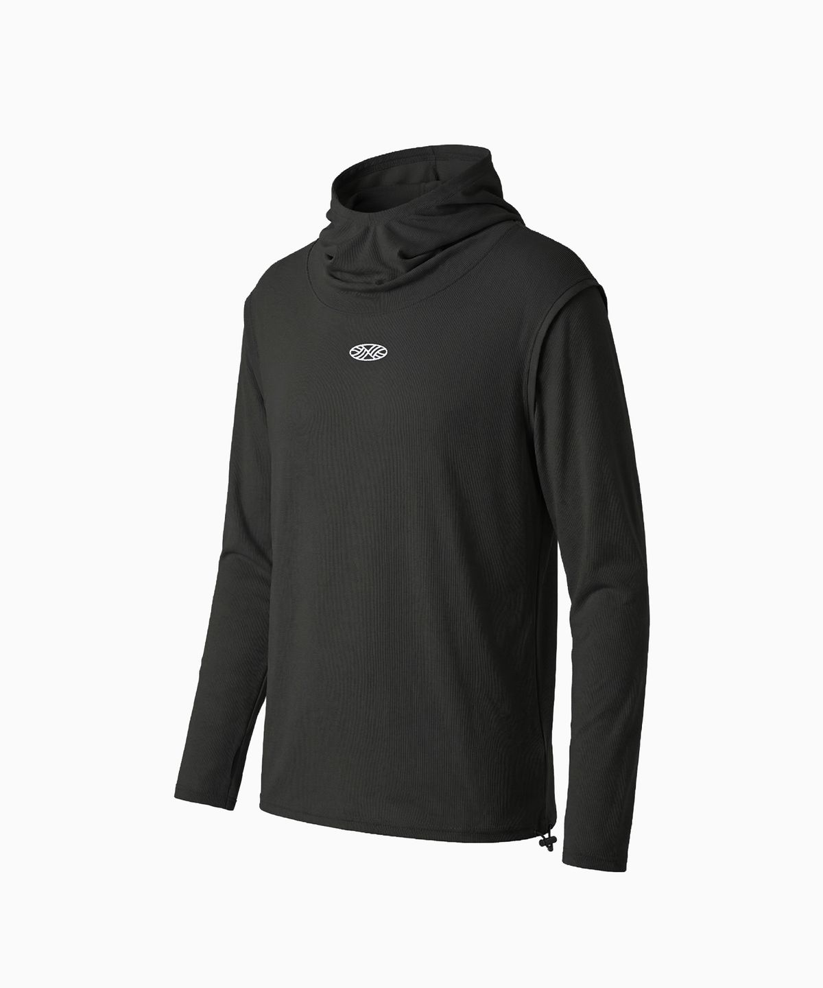 미나수(MENASOO) MNS Running Highneck Hoodie_Charcoal