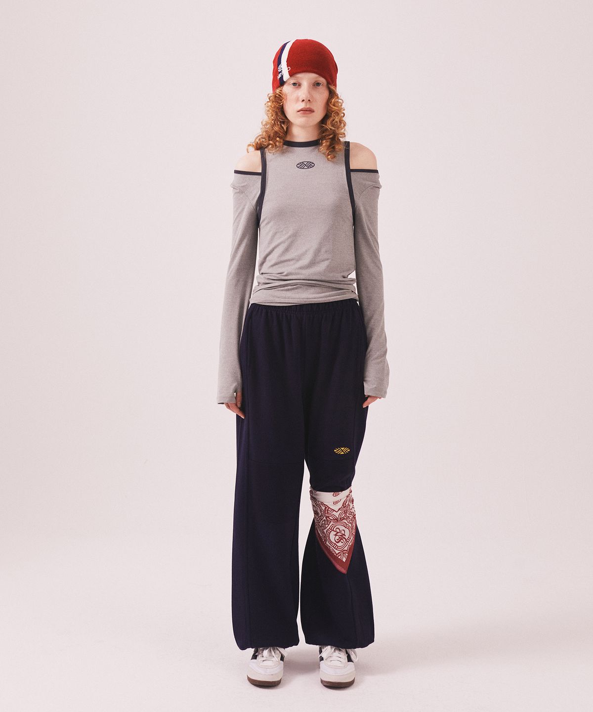 미나수(MENASOO) Stretch Layered T Shirt_Gray