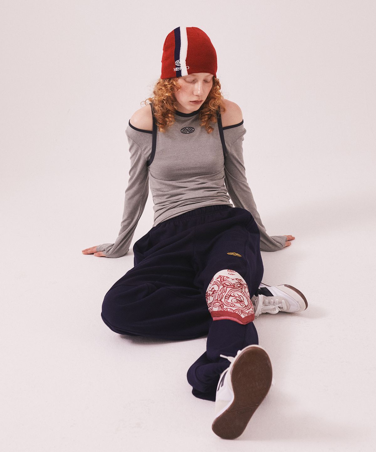 미나수(MENASOO) Stretch Layered T Shirt_Gray