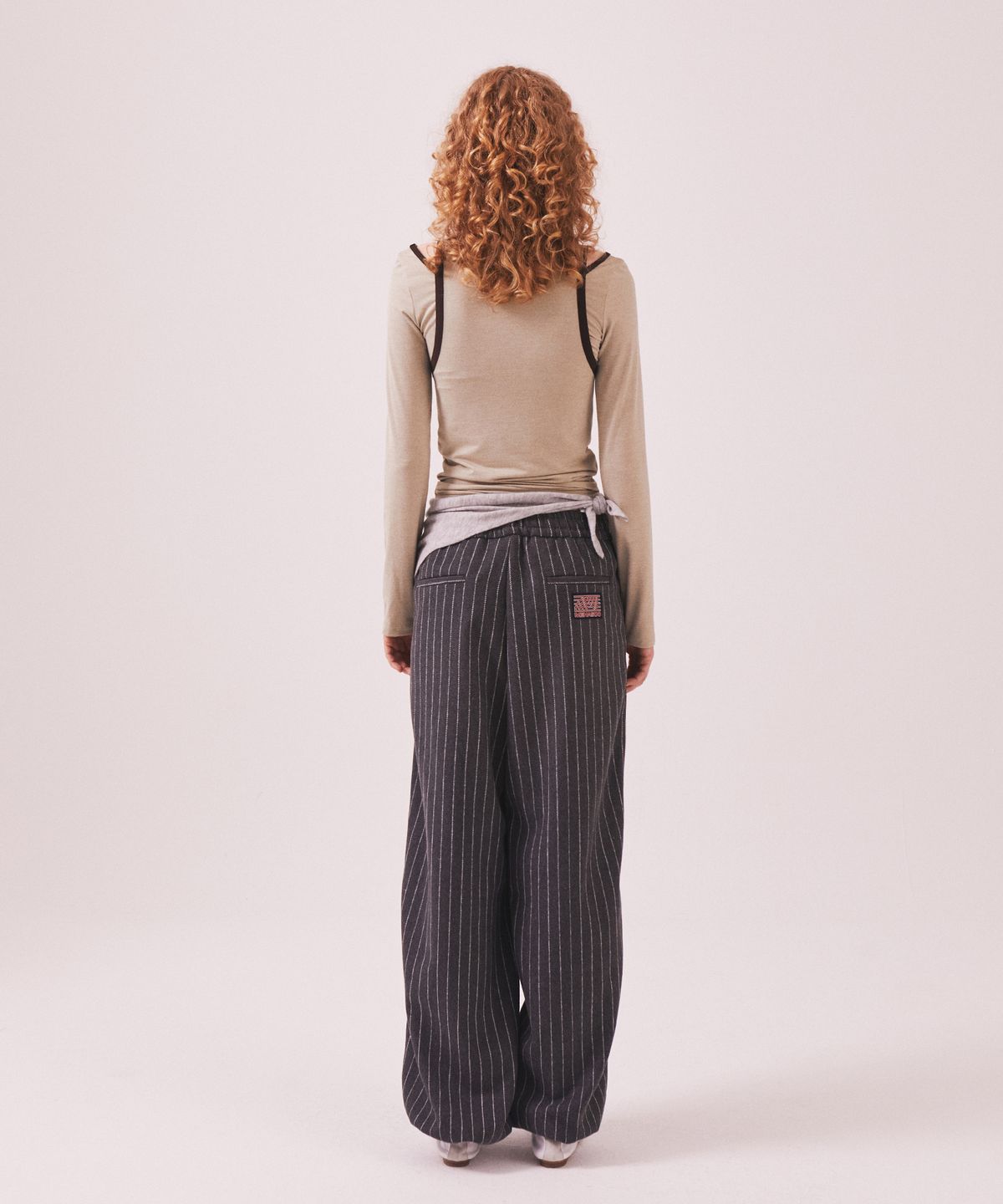 미나수(MENASOO) Stretch Layered T Shirt_Beige