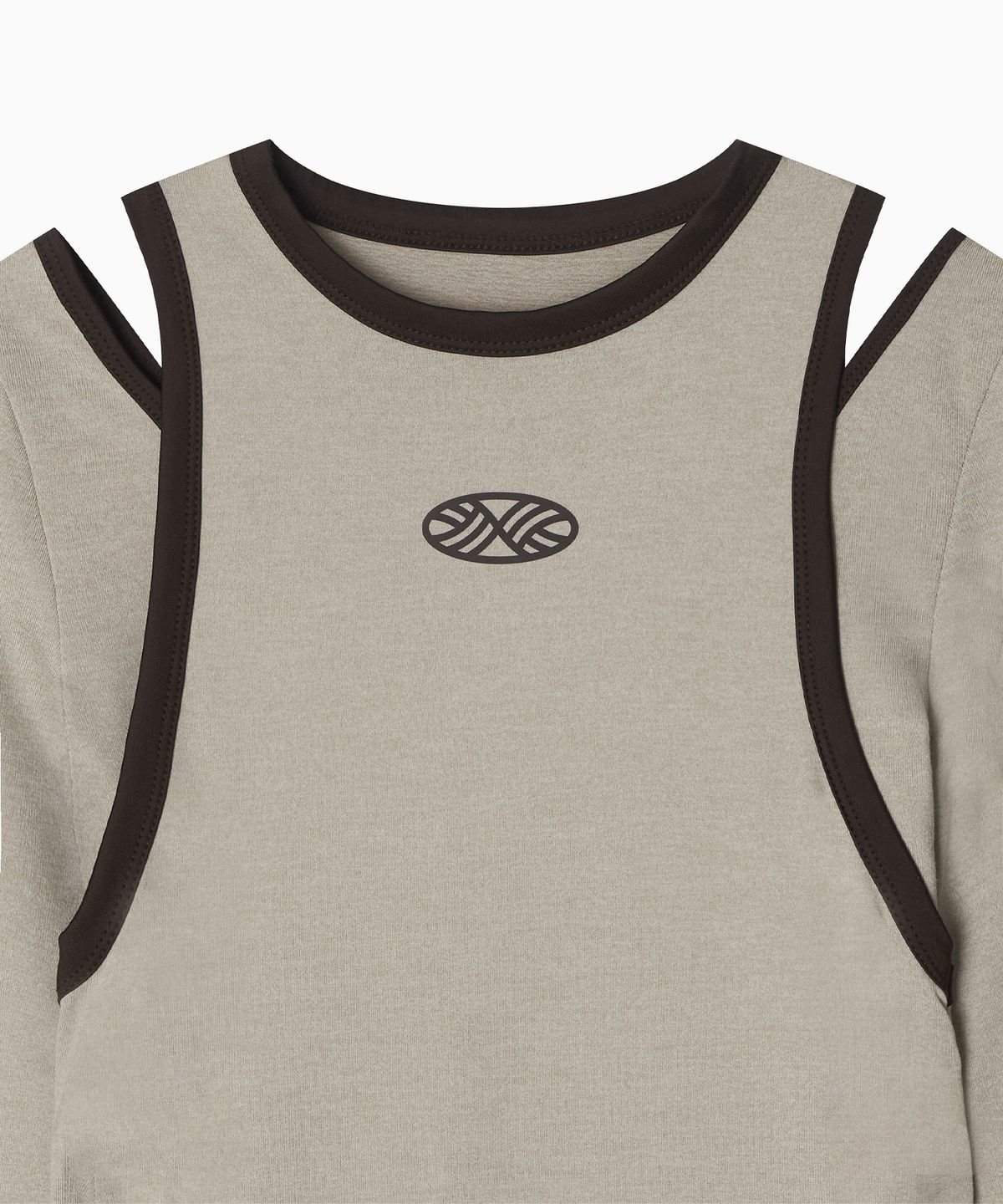 미나수(MENASOO) Stretch Layered T Shirt_Beige