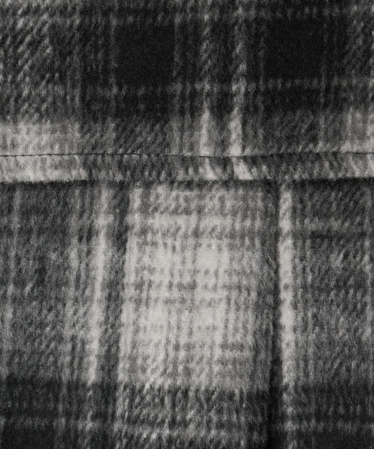 미나수(MENASOO) MNS Classic Check Oversized Shirt Jacket_Black
