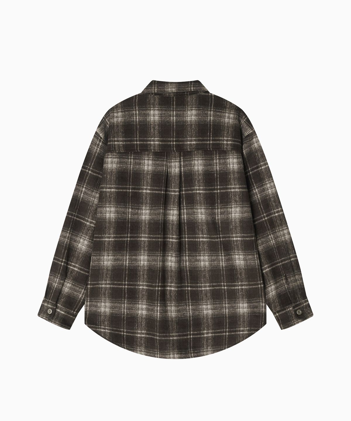 미나수(MENASOO) MNS Classic Check Oversized Shirt Jacket_Brown