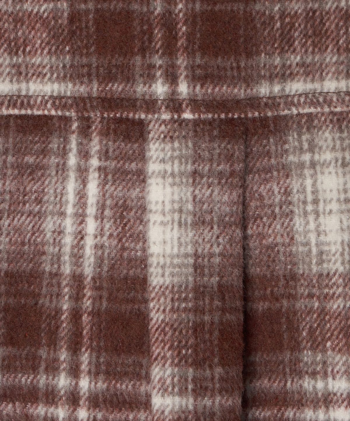 미나수(MENASOO) MNS Classic Check Oversized Shirt Jacket_Burgundy