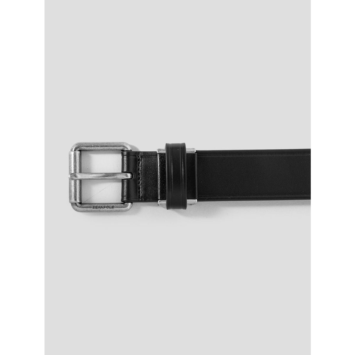 빈폴 액세서리(BEANPOLE ACCESSORY) 통가죽 슬림 라운드 버클 벨트   블랙