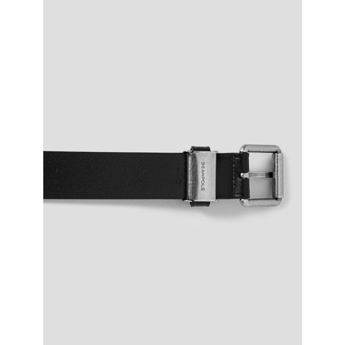 빈폴 액세서리(BEANPOLE ACCESSORY) 통가죽 슬림 라운드 버클 벨트   블랙