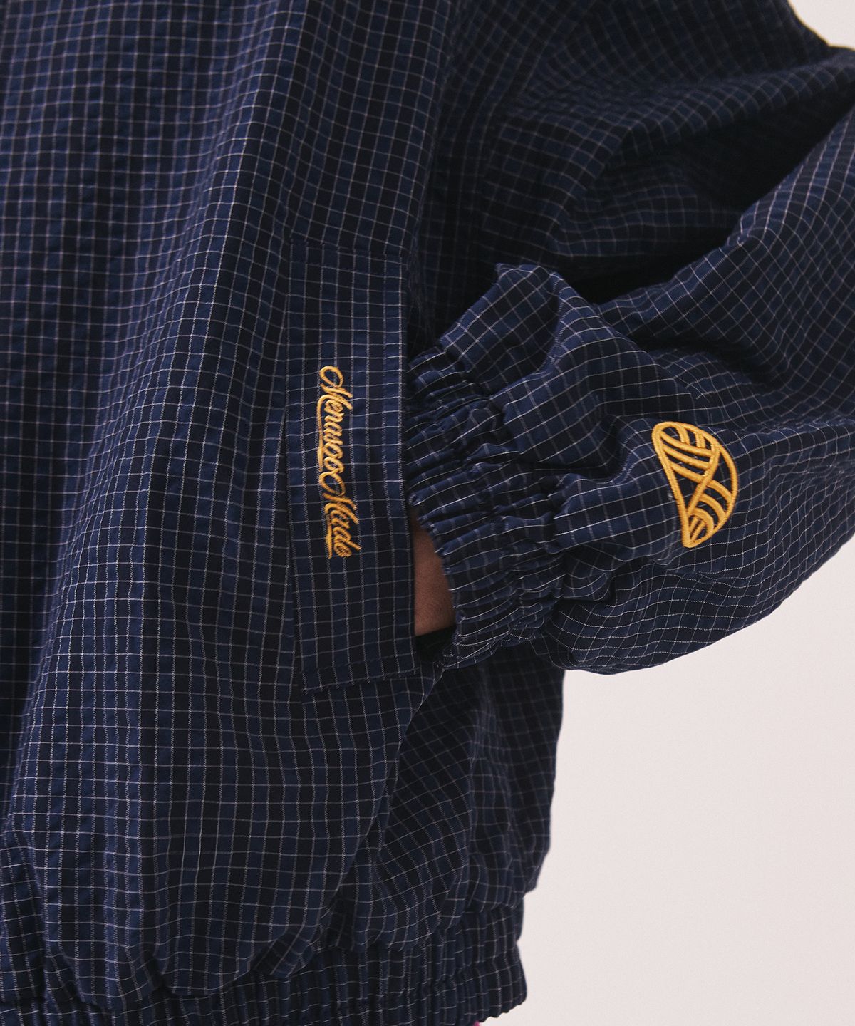 미나수(MENASOO) MNS Classic Check Jacket_Navy