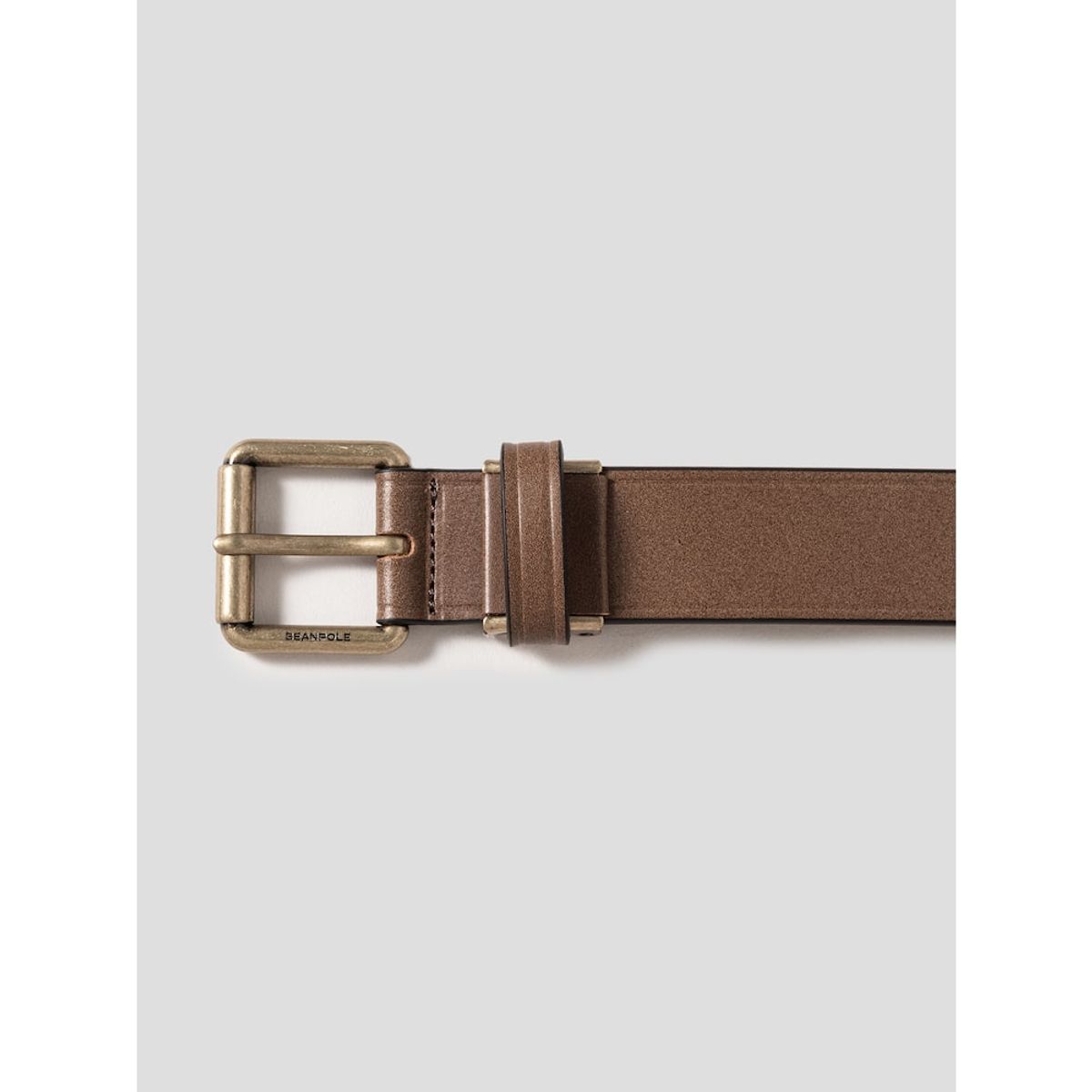 빈폴 액세서리(BEANPOLE ACCESSORY) 통가죽 슬림 라운드 버클 벨트   브릭
