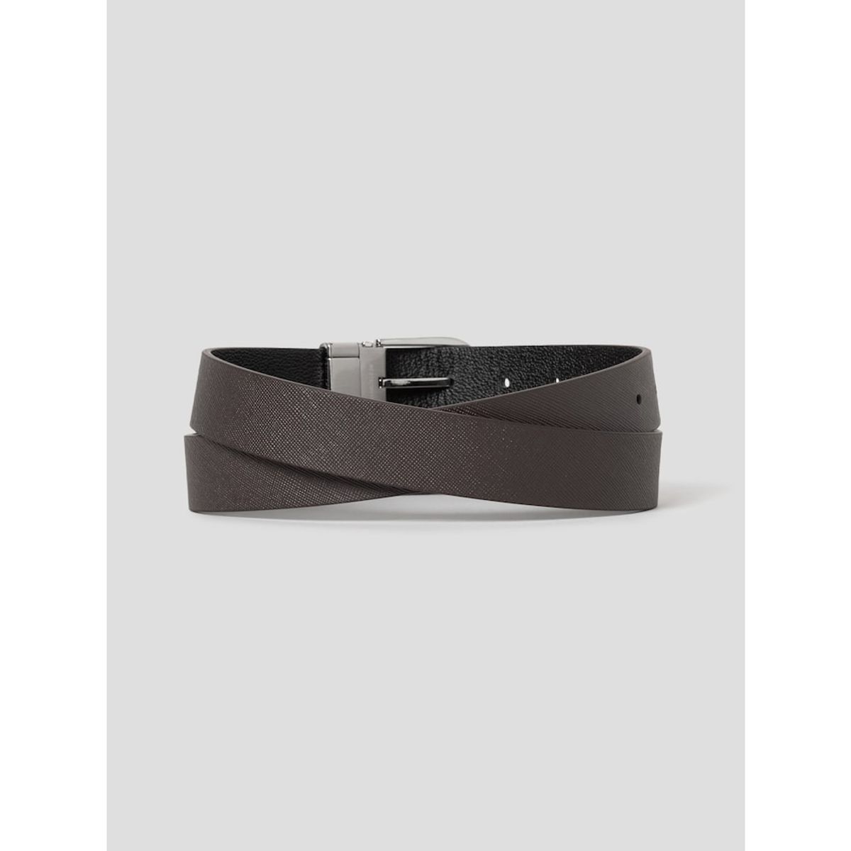 빈폴 액세서리(BEANPOLE ACCESSORY) 리버시블 라운드 버클 벨트   브라운