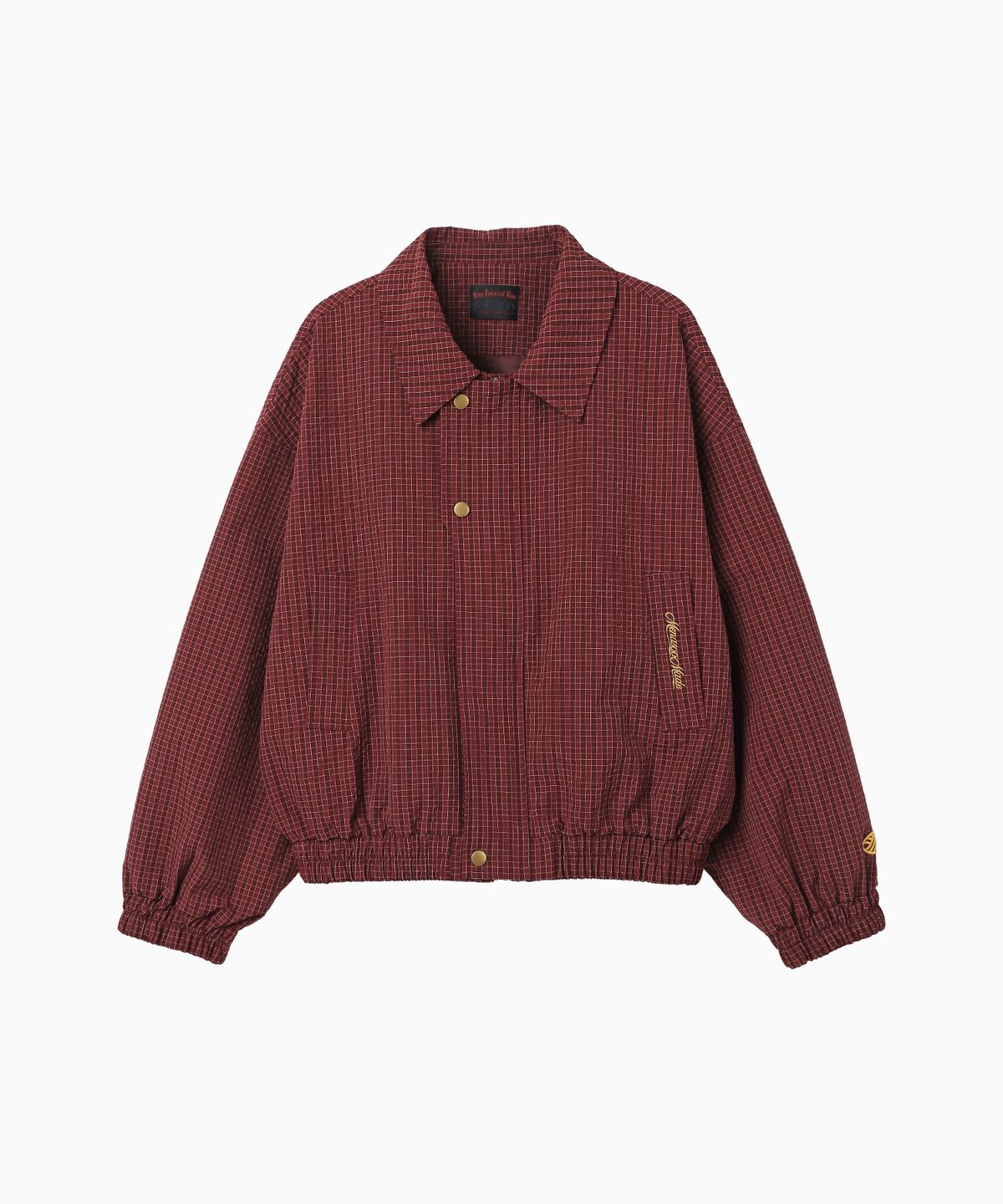 미나수(MENASOO) MNS Classic Check Jacket_Burgundy