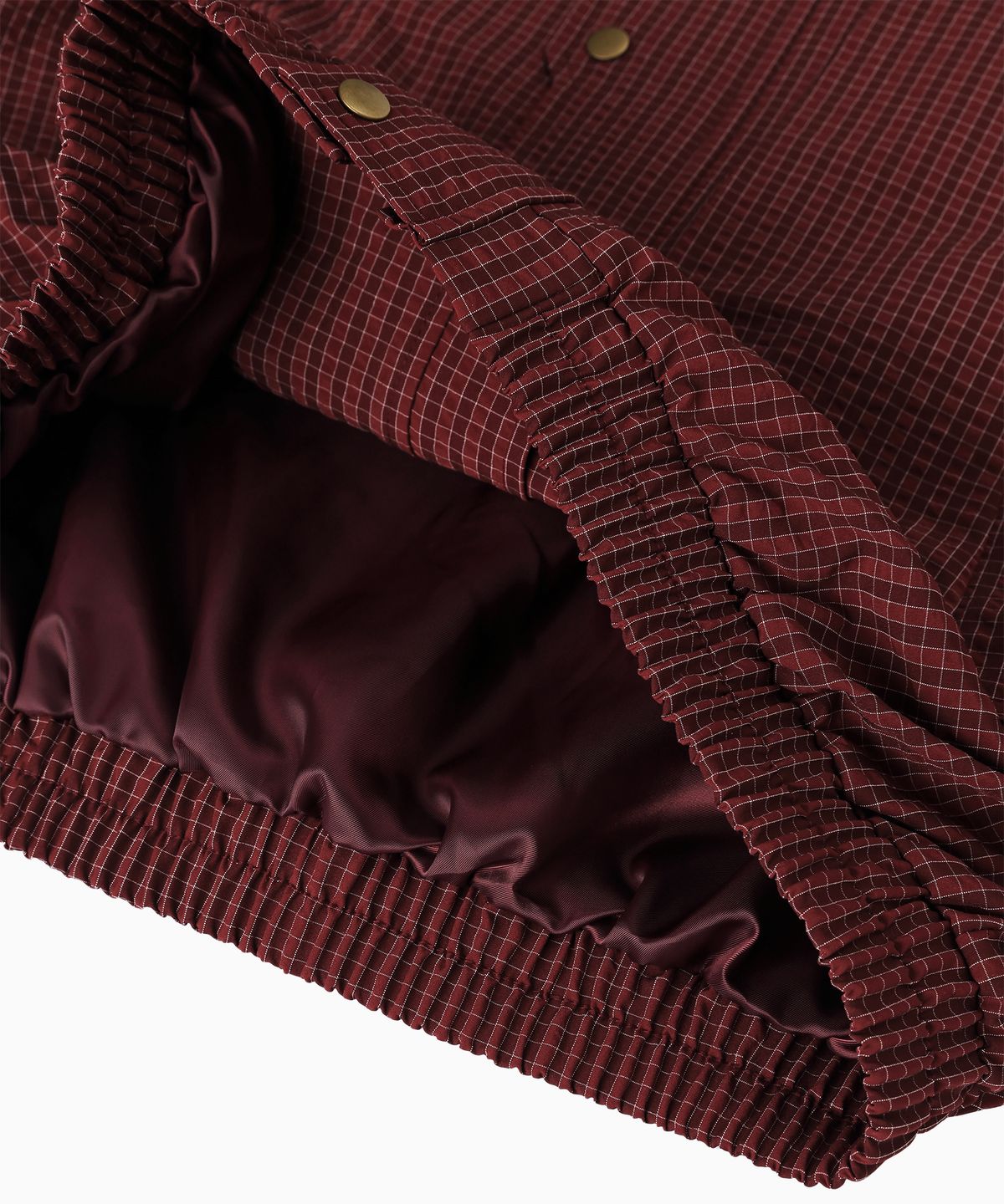 미나수(MENASOO) MNS Classic Check Jacket_Burgundy