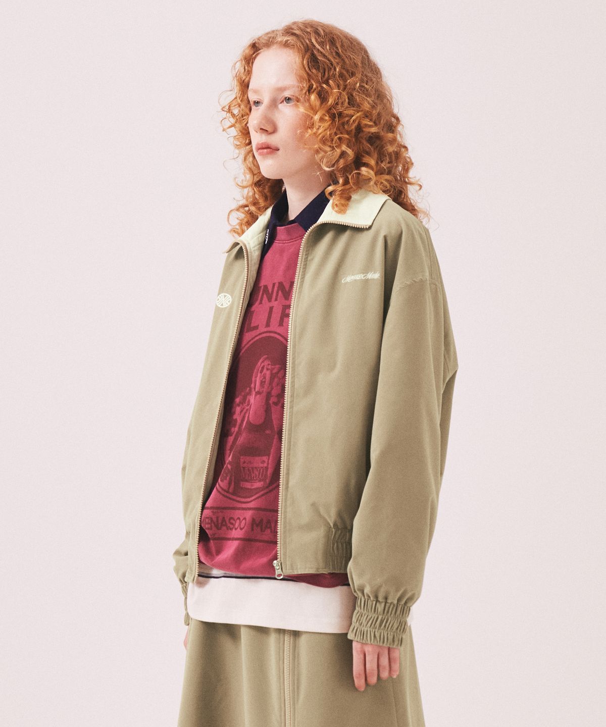 미나수(MENASOO) Menasoo Made Corduroy Nylon Jacket_Beige