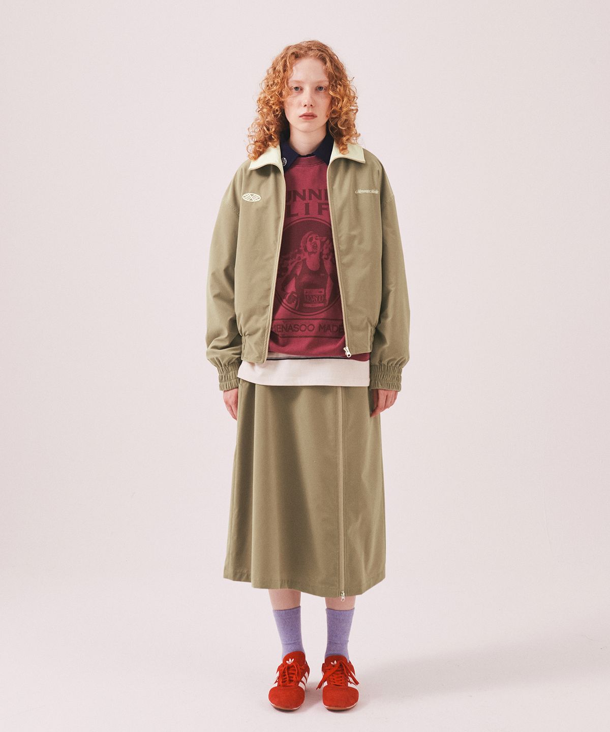 미나수(MENASOO) Menasoo Made Corduroy Nylon Jacket_Beige