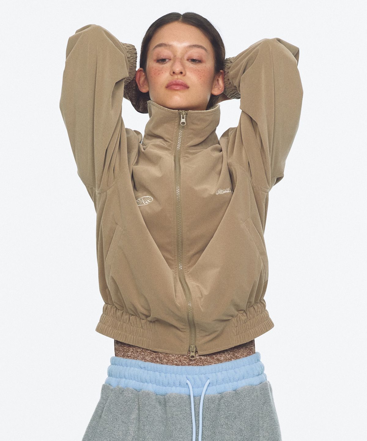 미나수(MENASOO) Menasoo Made Corduroy Nylon Jacket_Beige
