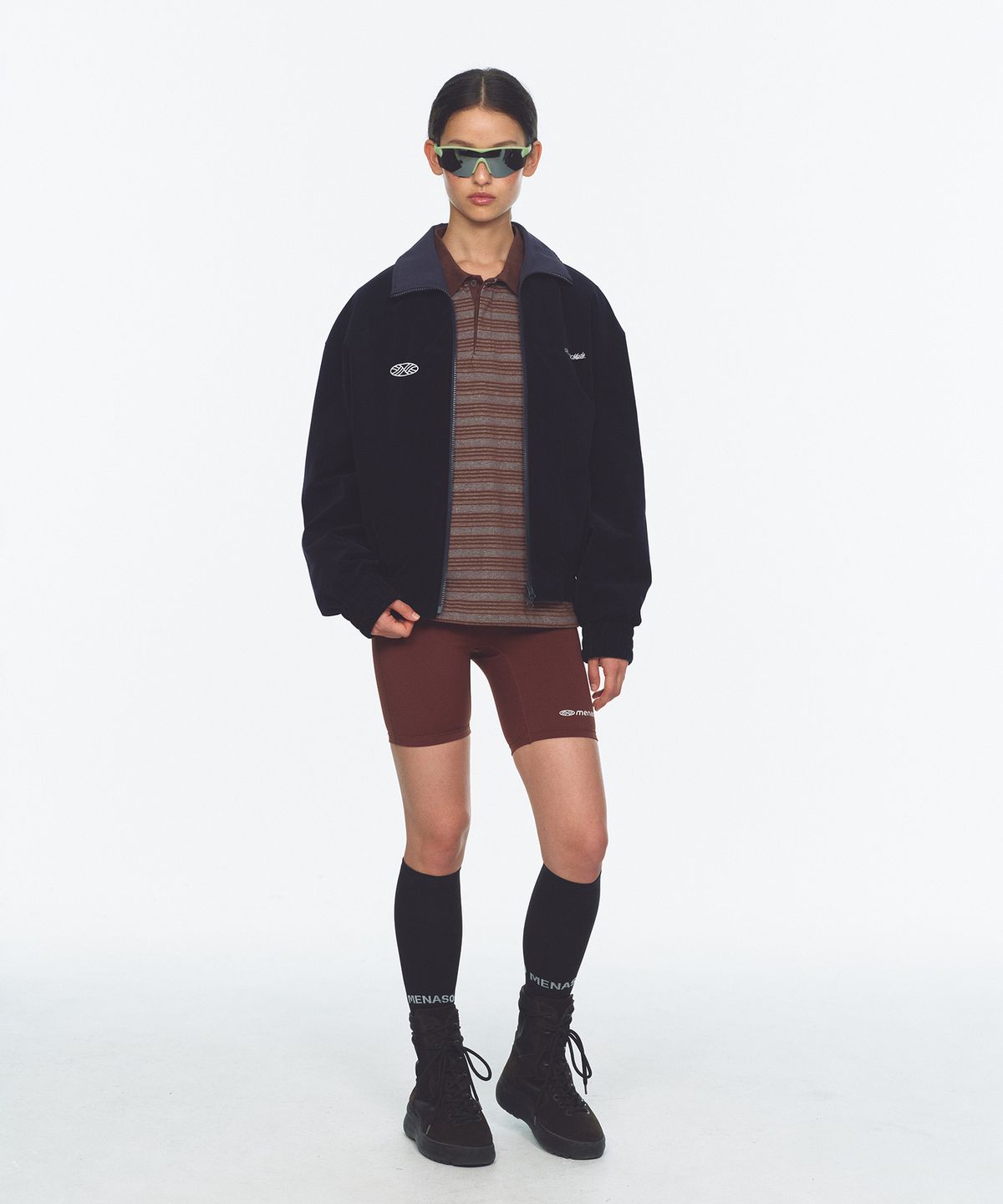 미나수(MENASOO) Menasoo Made Corduroy Nylon Jacket_Navy