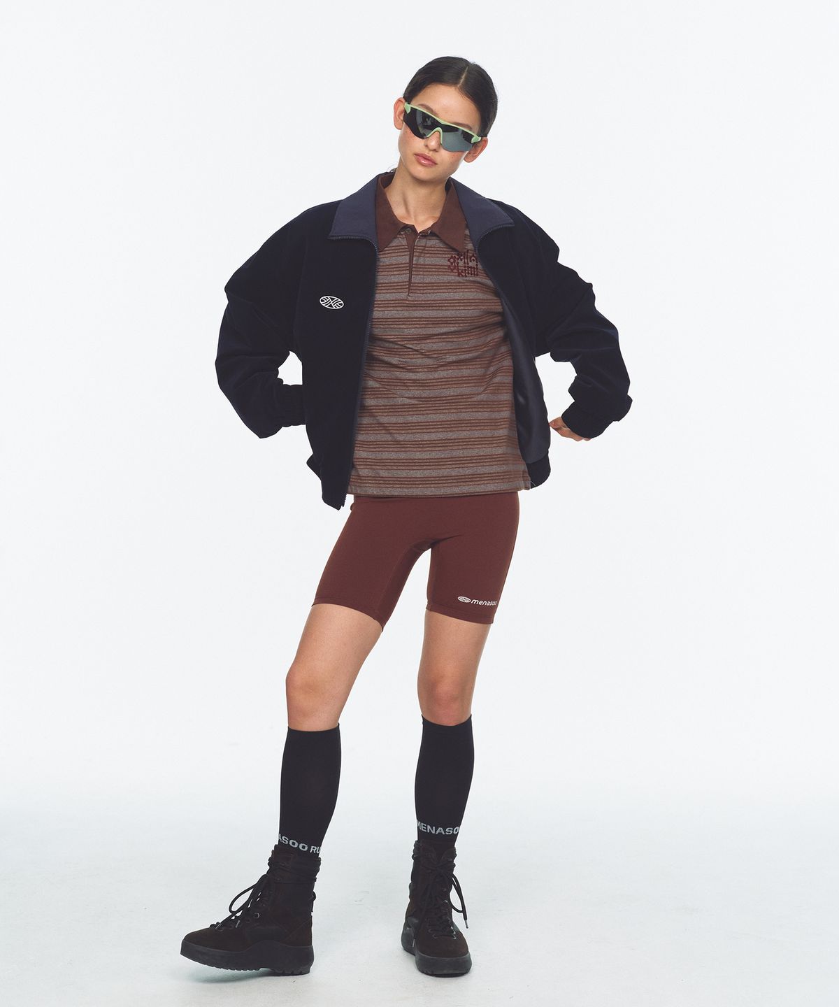 미나수(MENASOO) Menasoo Made Corduroy Nylon Jacket_Navy
