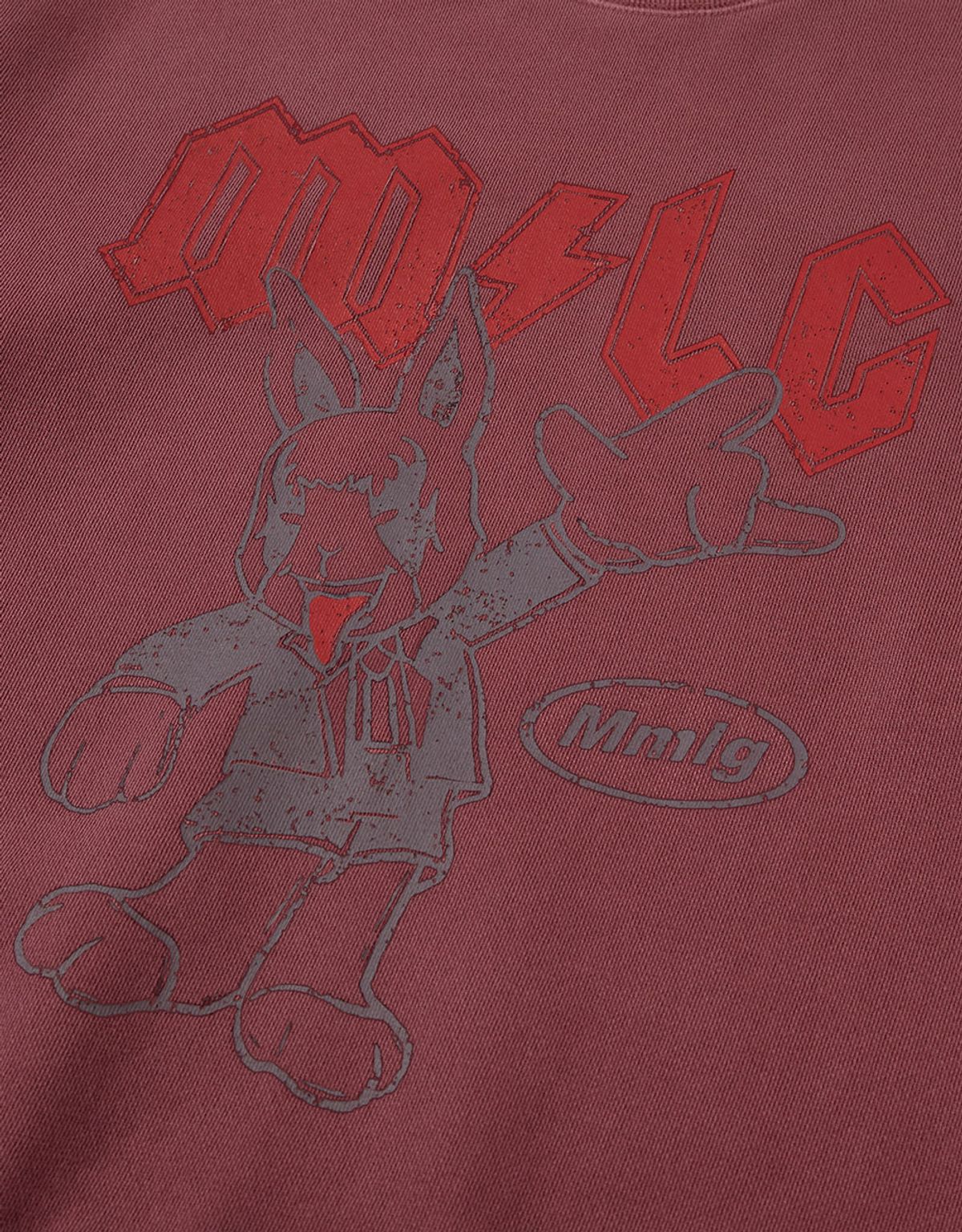 엠엠엘지(MMLG) [Mmlg] DYED MELGE ROCK SWEAT (RED)