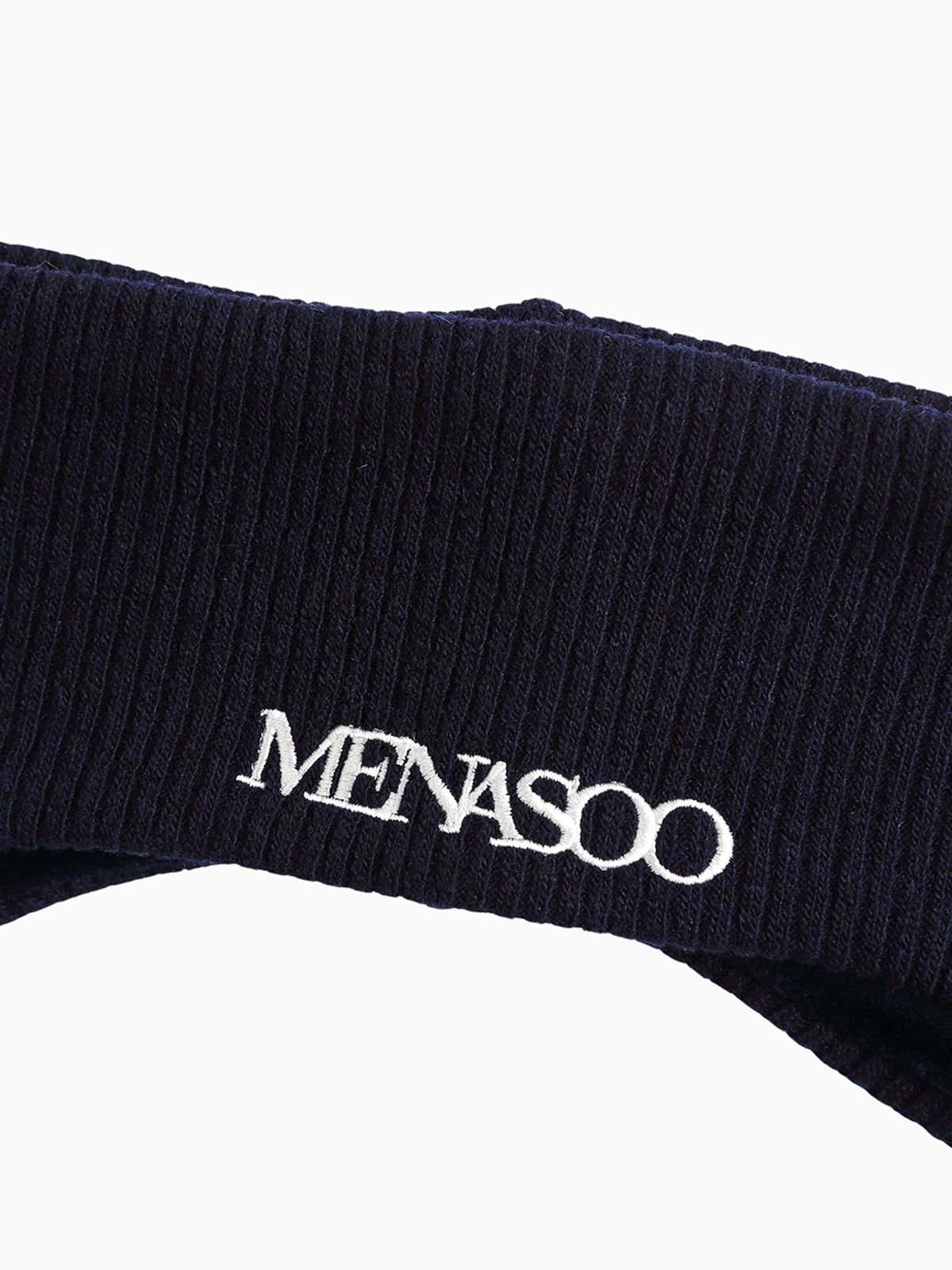 미나수(MENASOO) Menasoo Reversible Wool Headband_Navy