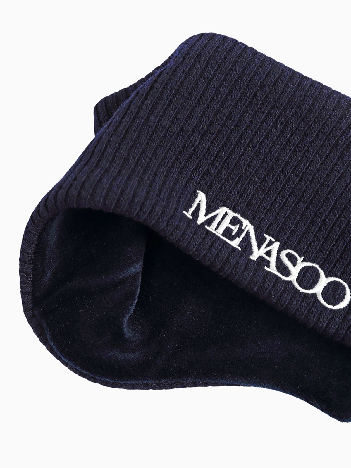 미나수(MENASOO) Menasoo Reversible Wool Headband_Navy
