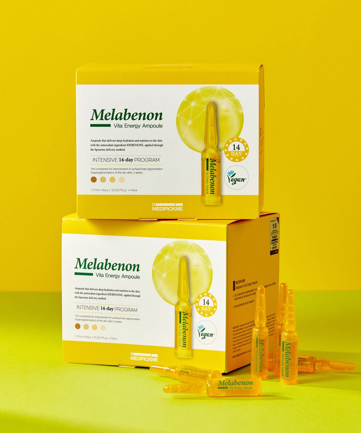메디픽미(MEDIPICKME) 멜라베논 고함량 비타에너지 앰플 세트1BOX (1.7ml×14개입/세이프캡1개입)