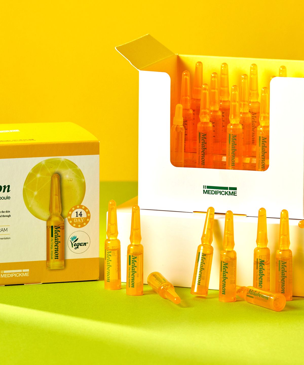 메디픽미(MEDIPICKME) 멜라베논 고함량 비타에너지 앰플 세트1BOX (1.7ml×14개입/세이프캡1개입)