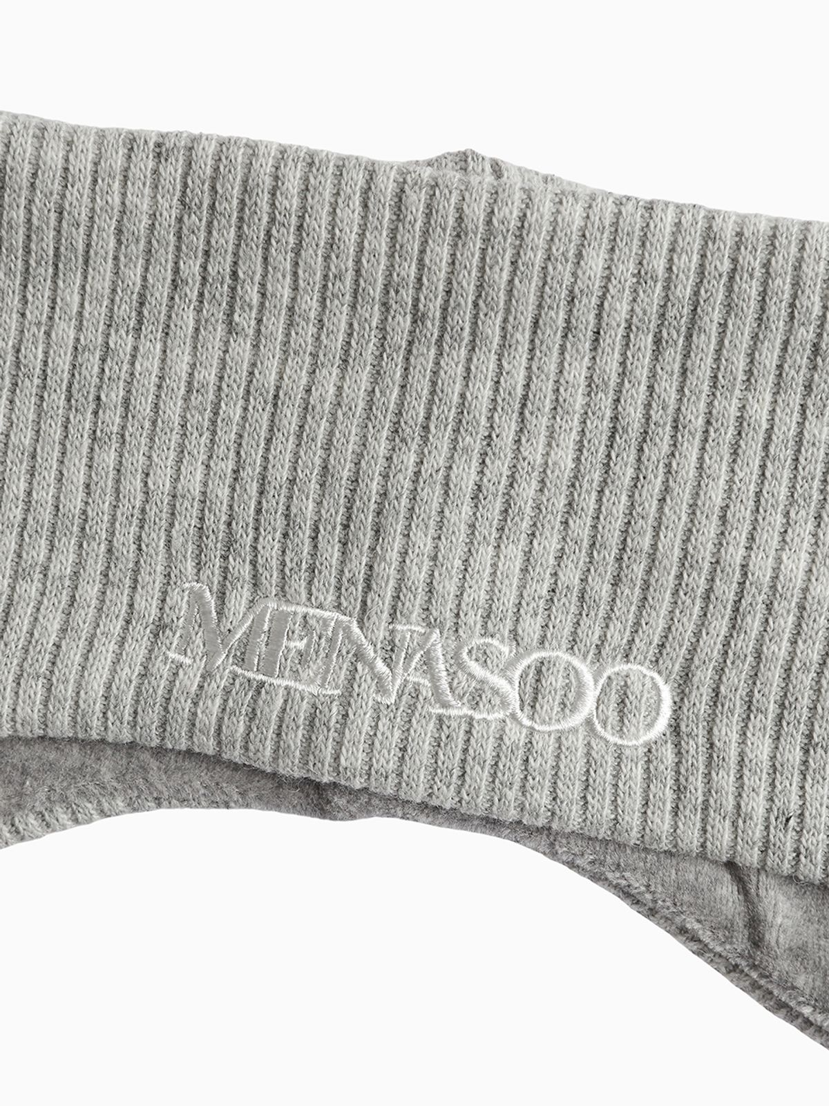 미나수(MENASOO) Menasoo Reversible Wool Headband_White Melange