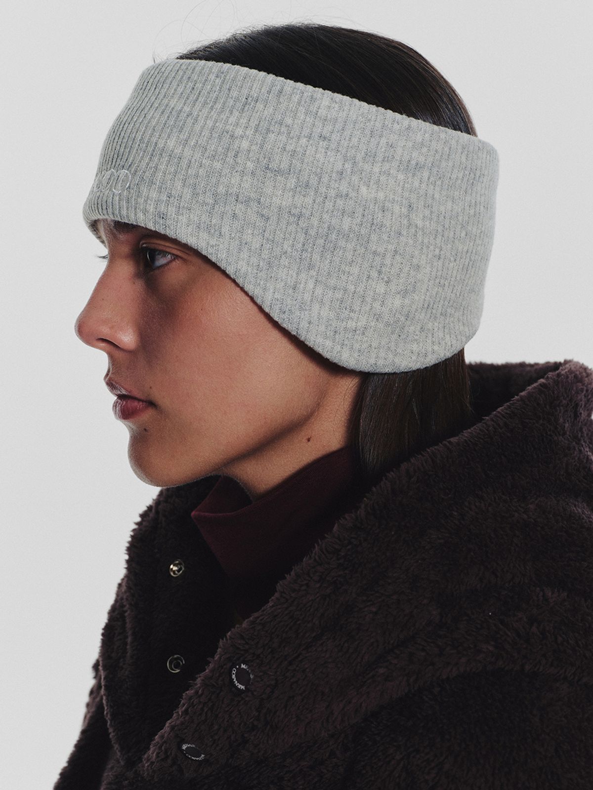 미나수(MENASOO) Menasoo Reversible Wool Headband_White Melange