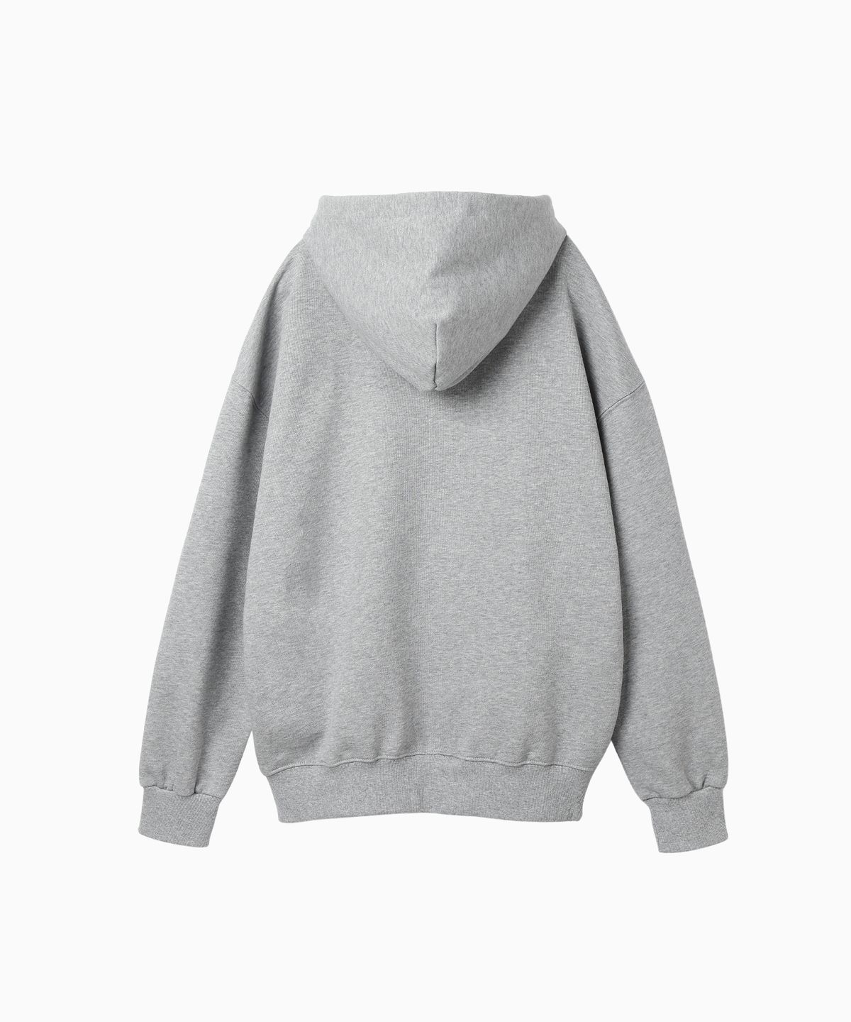 미나수(MENASOO) Menasoo Applique Two Way Hoodie Zip Up_Gray Melange