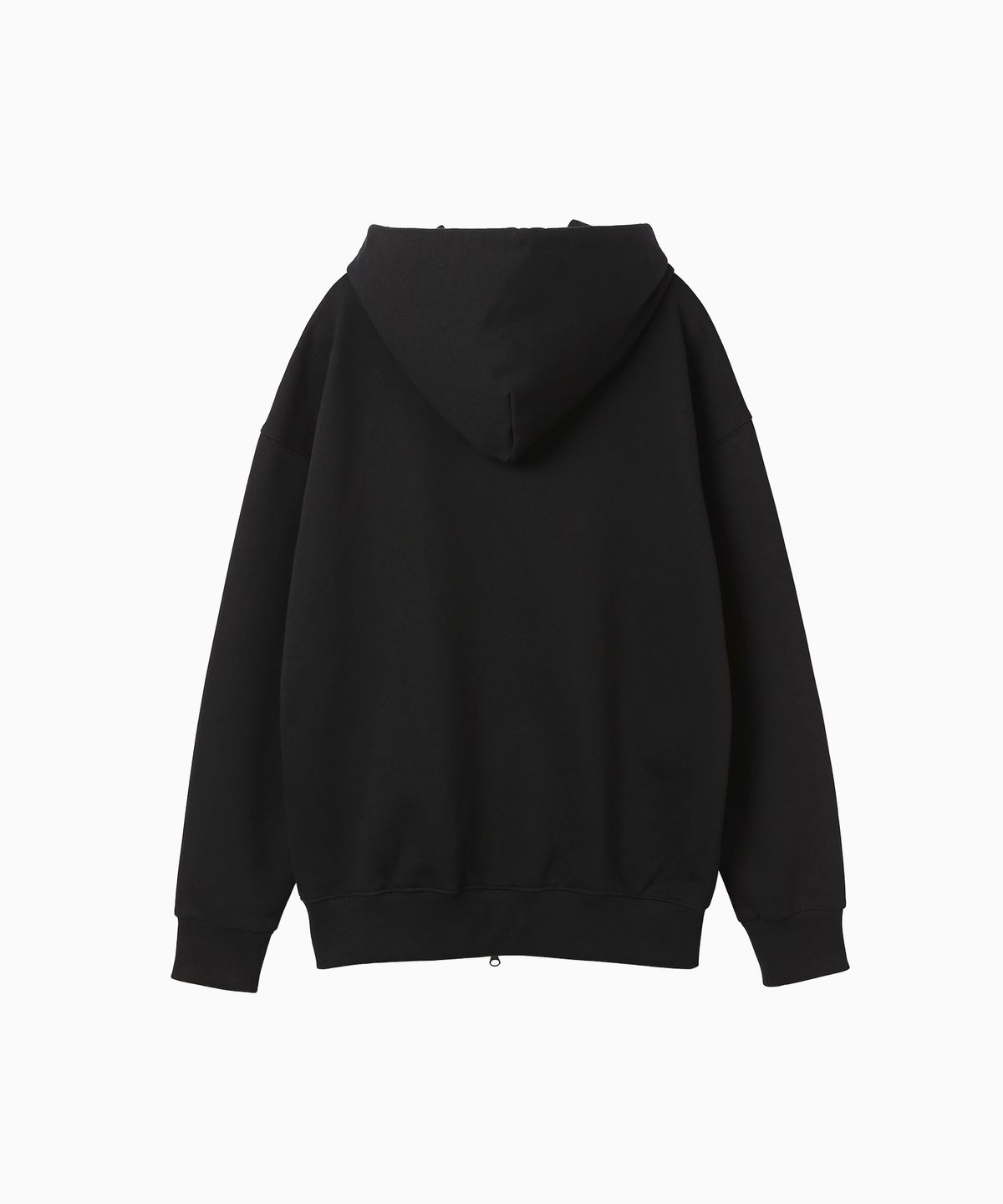 미나수(MENASOO) Menasoo Applique Two Way Hoodie Zip Up_Black