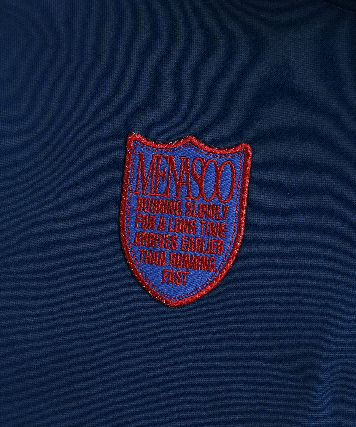 미나수(MENASOO) Menasoo Applique Two Way Hoodie Zip Up_Navy
