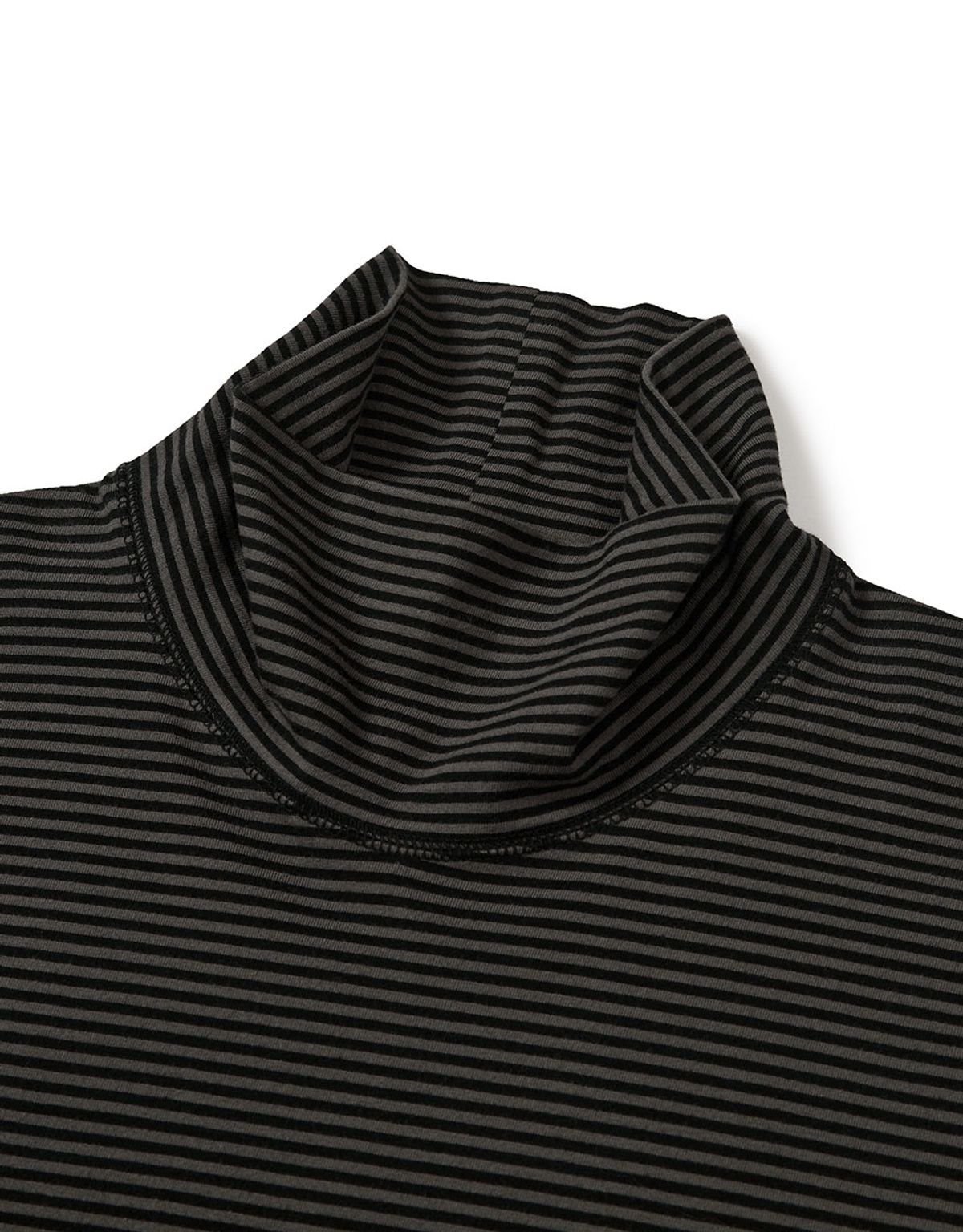 엠엠엘지(MMLG) [Mmlg] STRIPE TURTLENECK LSV-T (BLACK)