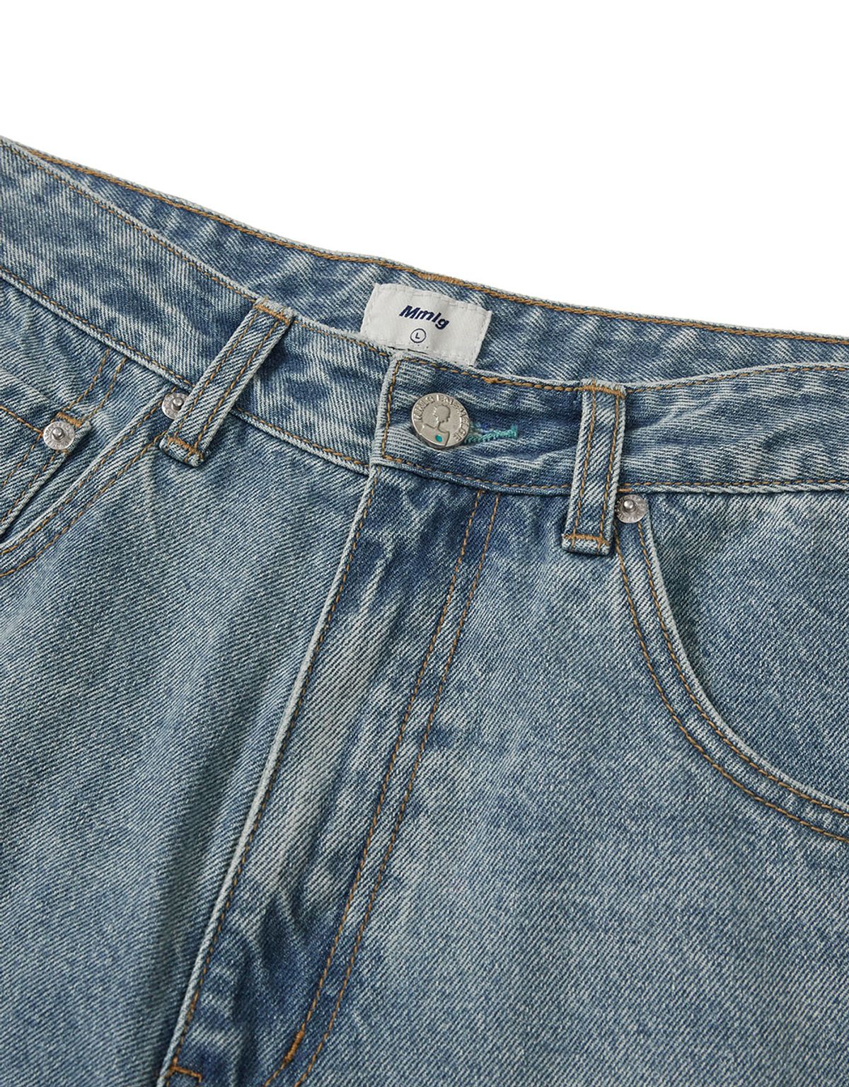 엠엠엘지(MMLG) [Mmlg] MM AUTHENTIC REGULAR DENIM PANTS (LIGHT BLUE)
