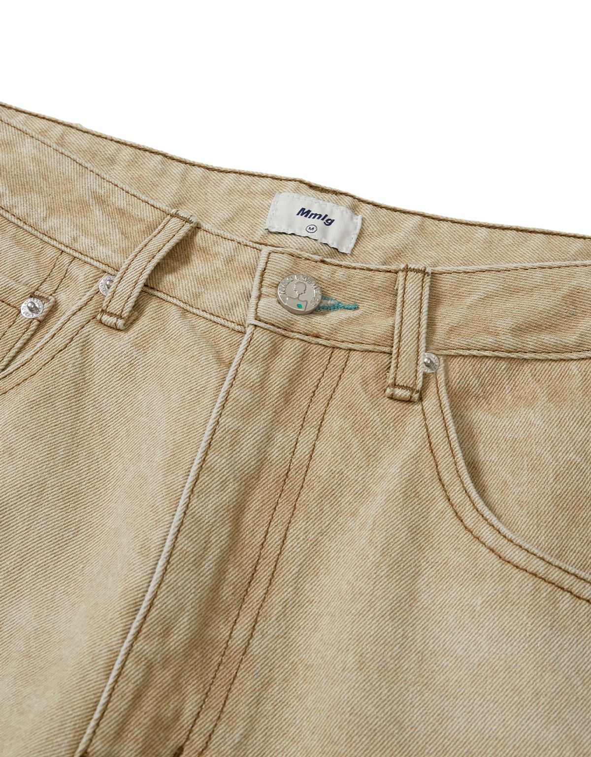 엠엠엘지(MMLG) [Mmlg] MM AUTHENTIC REGULAR DENIM PANTS (BEIGE)