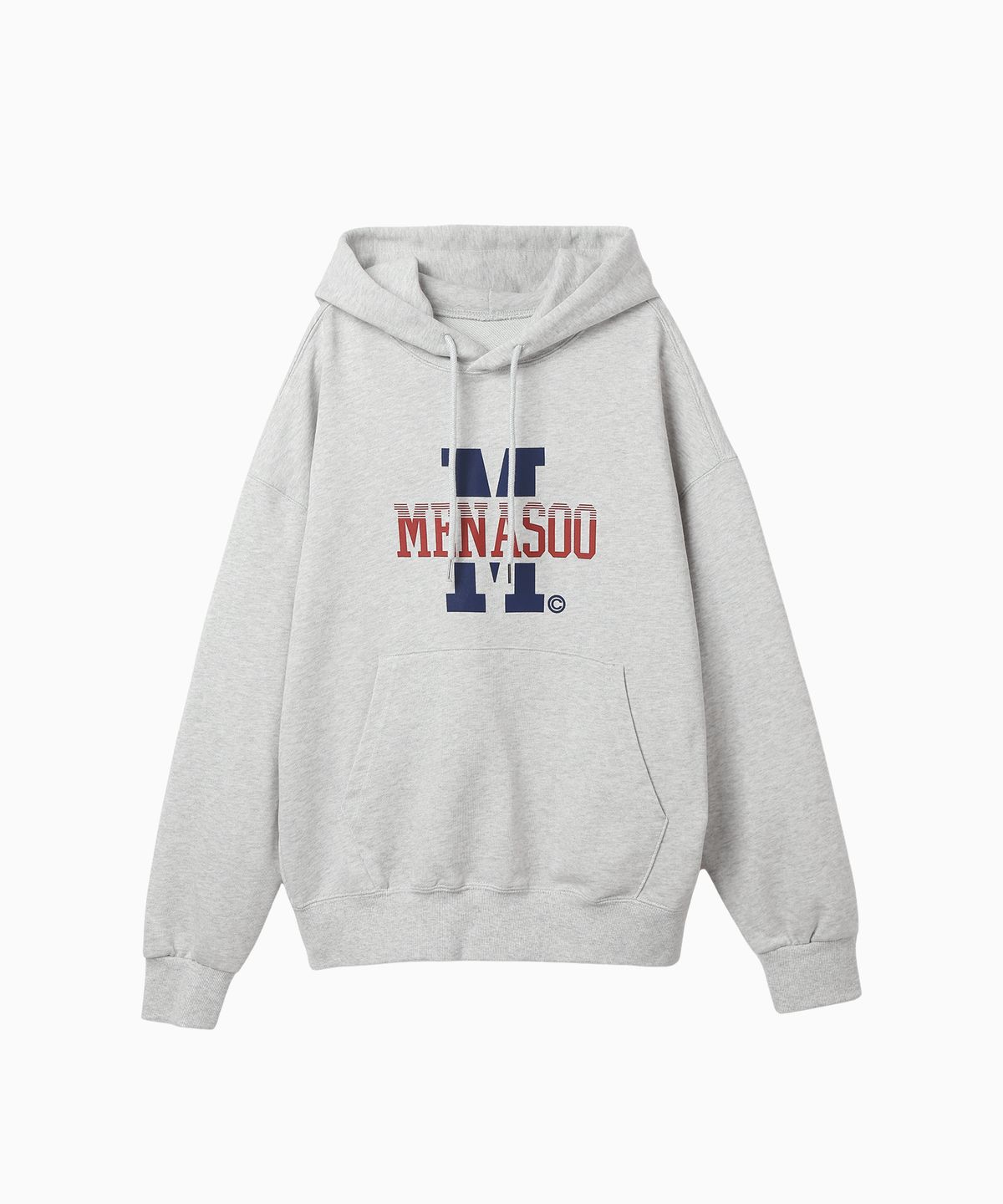 미나수(MENASOO) Menasoo Basic Hoodie_White Melange