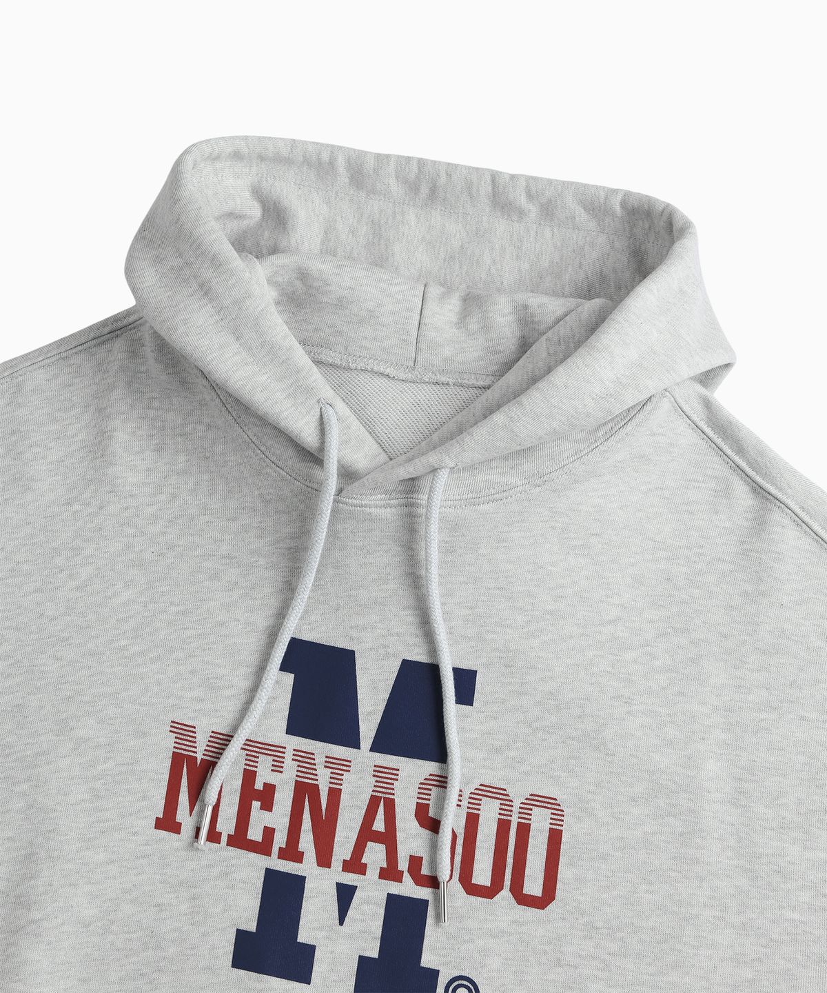 미나수(MENASOO) Menasoo Basic Hoodie_White Melange
