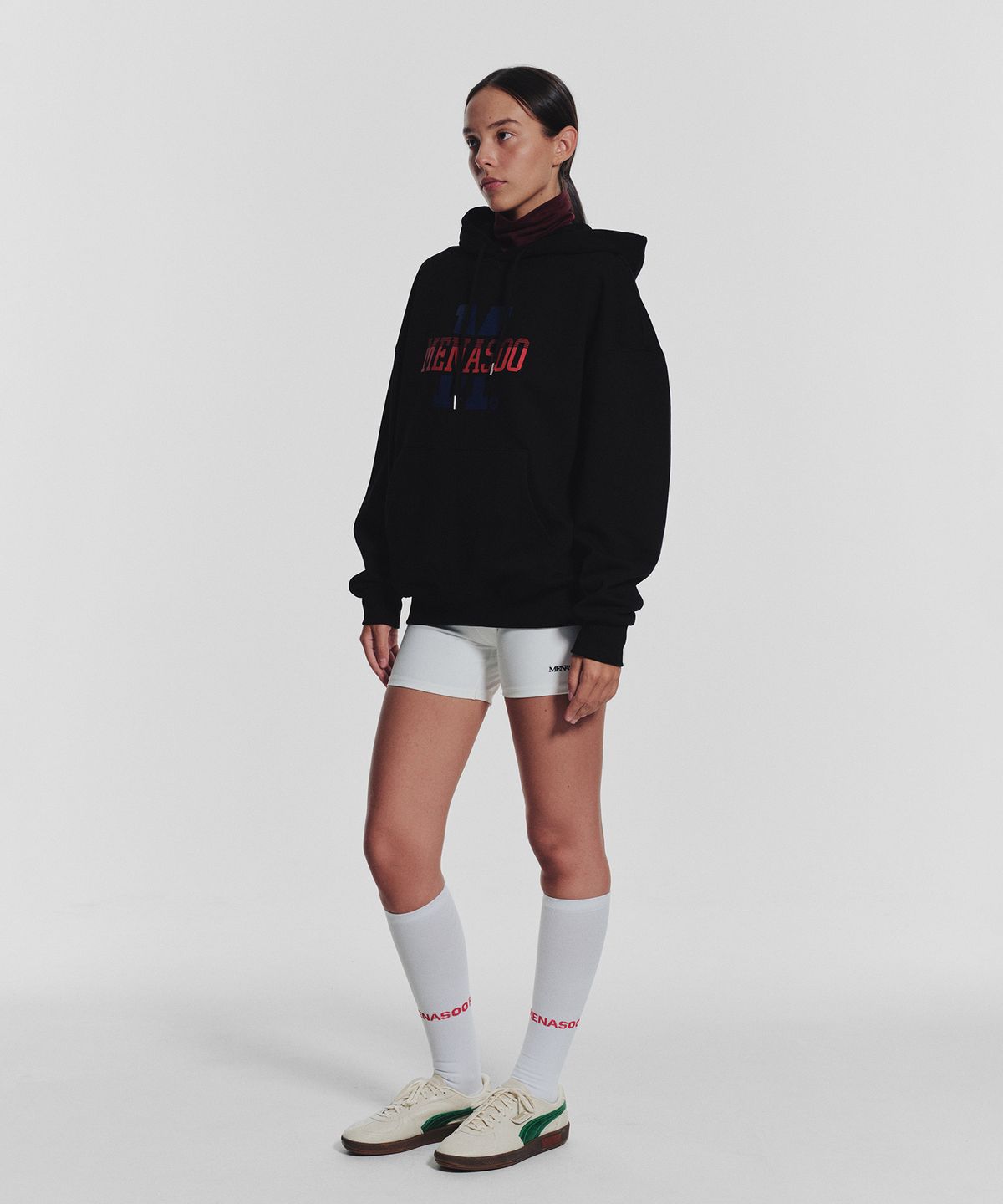 미나수(MENASOO) Menasoo Basic Hoodie_Black