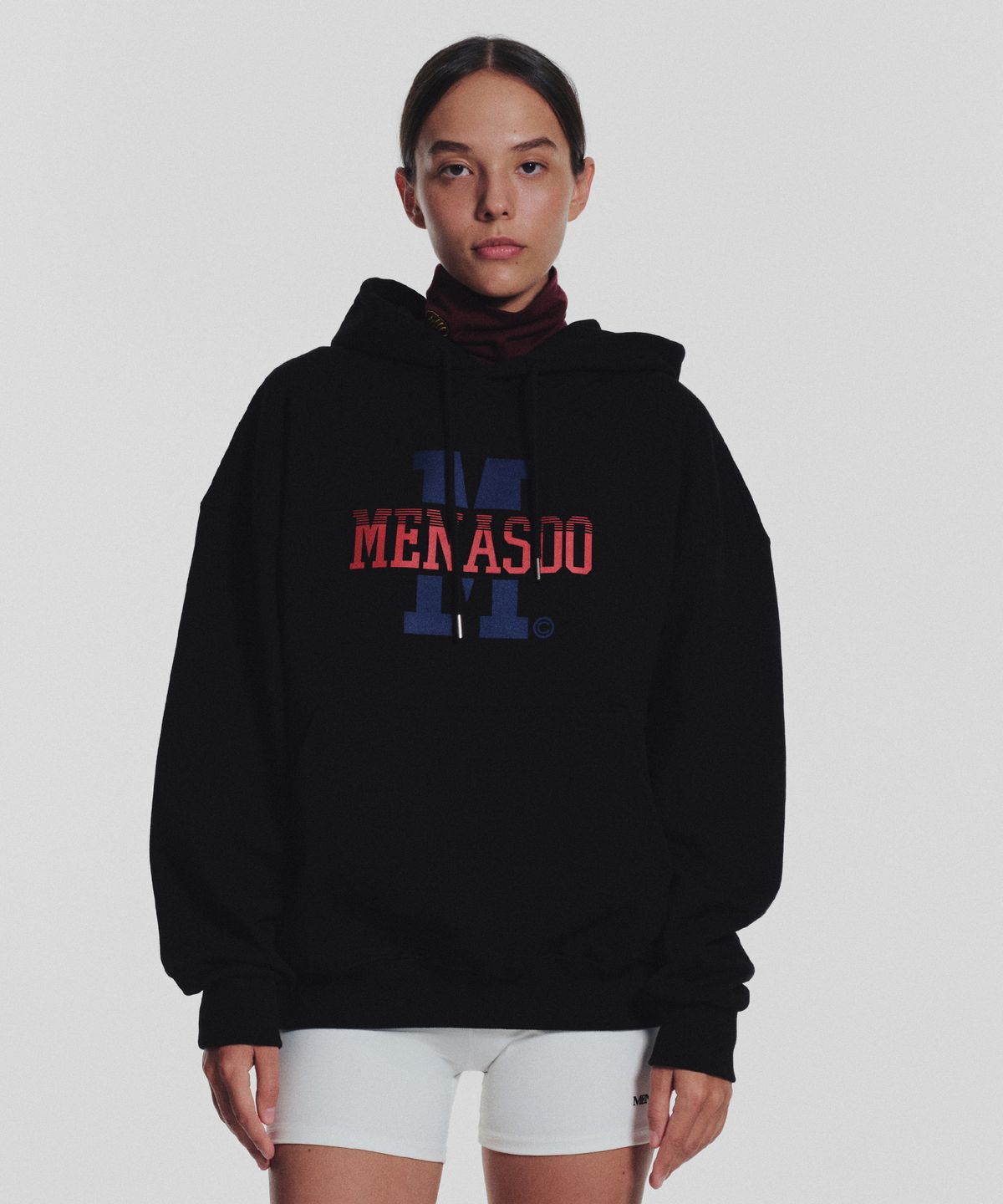 미나수(MENASOO) Menasoo Basic Hoodie_Black