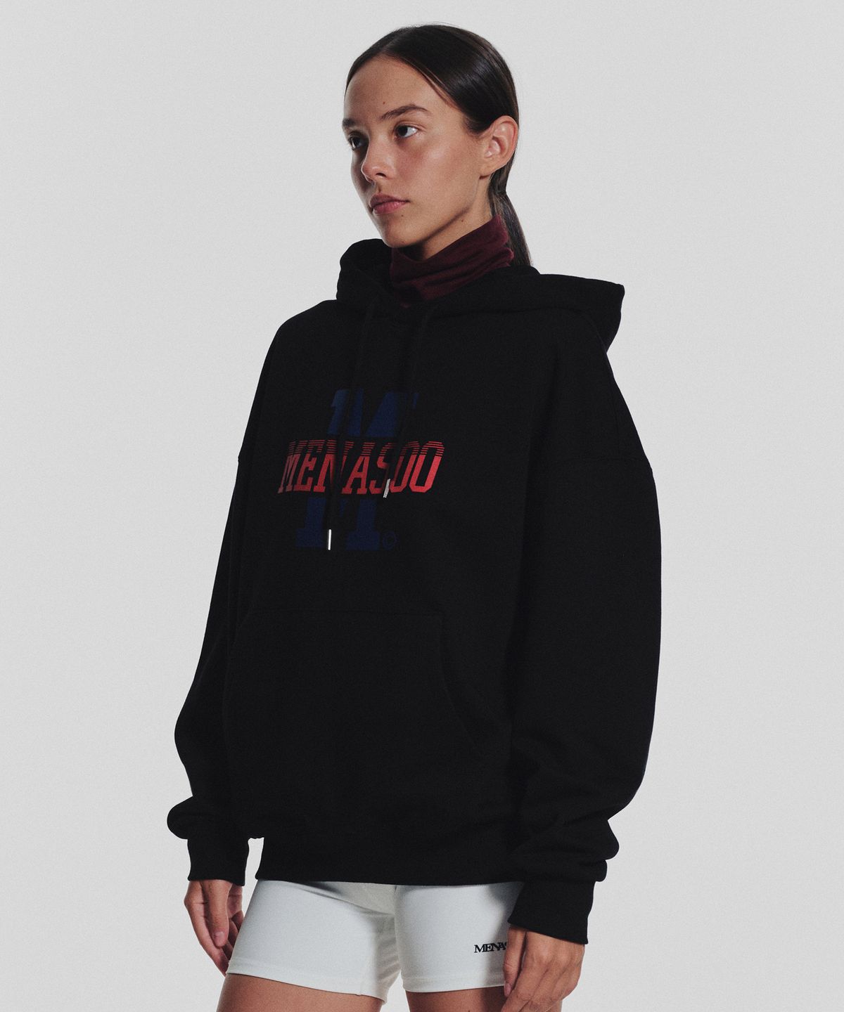 미나수(MENASOO) Menasoo Basic Hoodie_Black