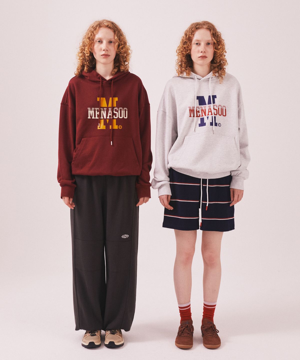 미나수(MENASOO) Menasoo Basic Hoodie_Burgundy
