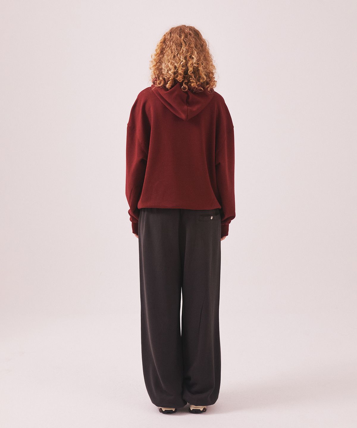 미나수(MENASOO) Menasoo Basic Hoodie_Burgundy
