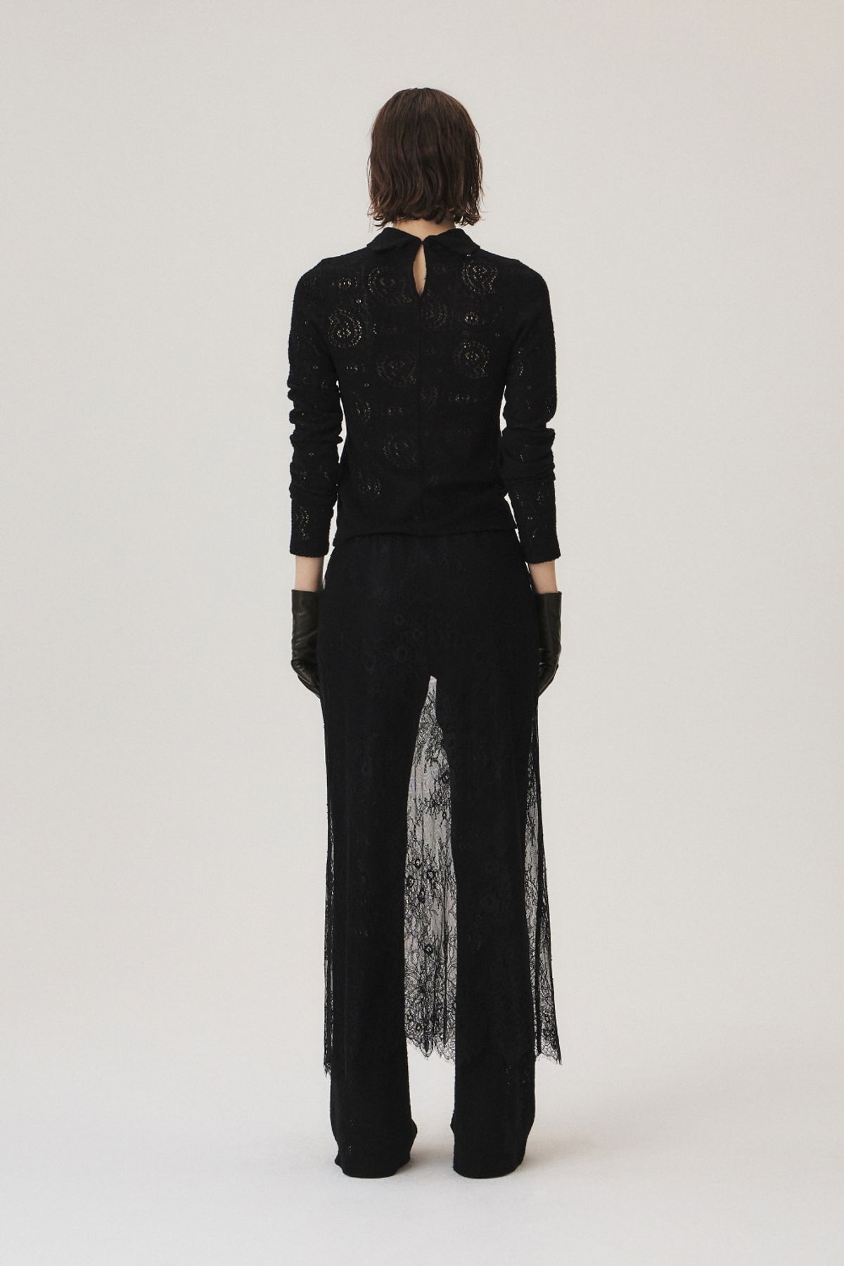쿠메(KUMÉ) Layerig Lace Skirt, Black