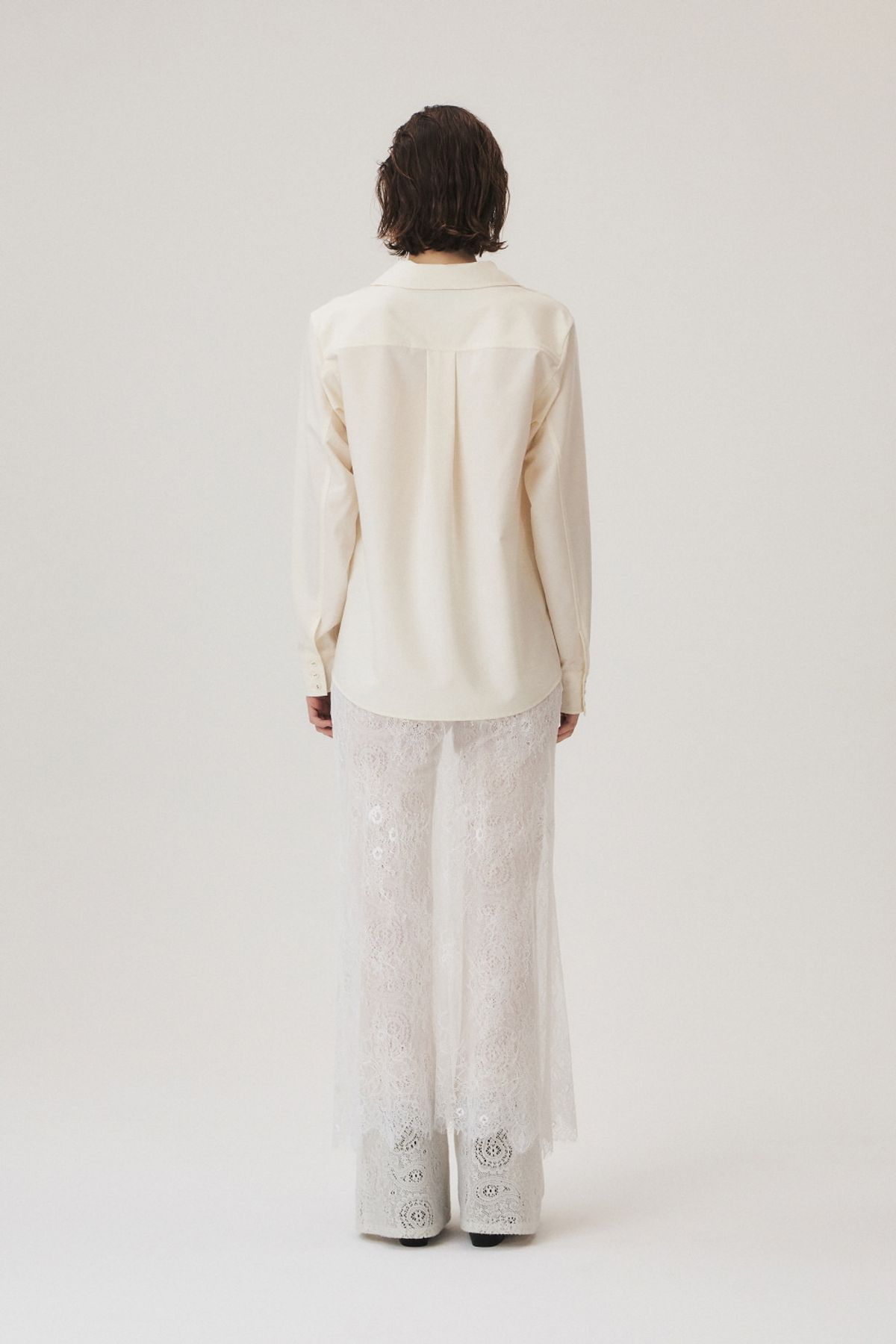 쿠메(KUMÉ) Layerig Lace Skirt, White