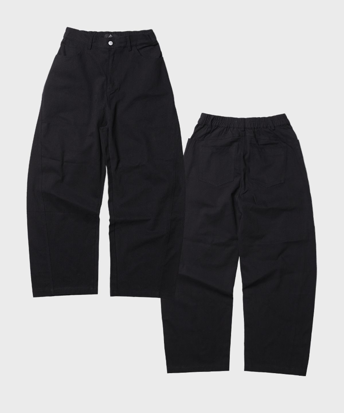 아티스트웨어(ARTISTWEAR) [2COLORS] 릴렉스 커브드 와이드 코튼 팬츠