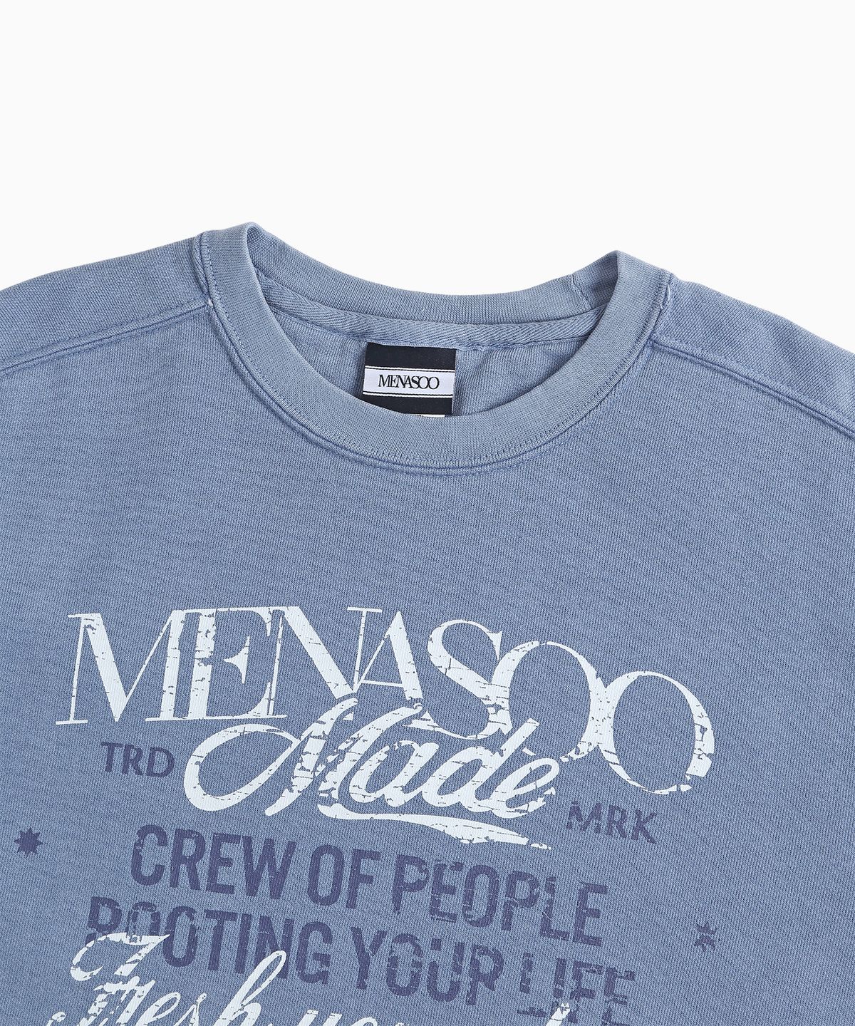 미나수(MENASOO) Menasoo Pigment Oversized Sweatshirt_Blue