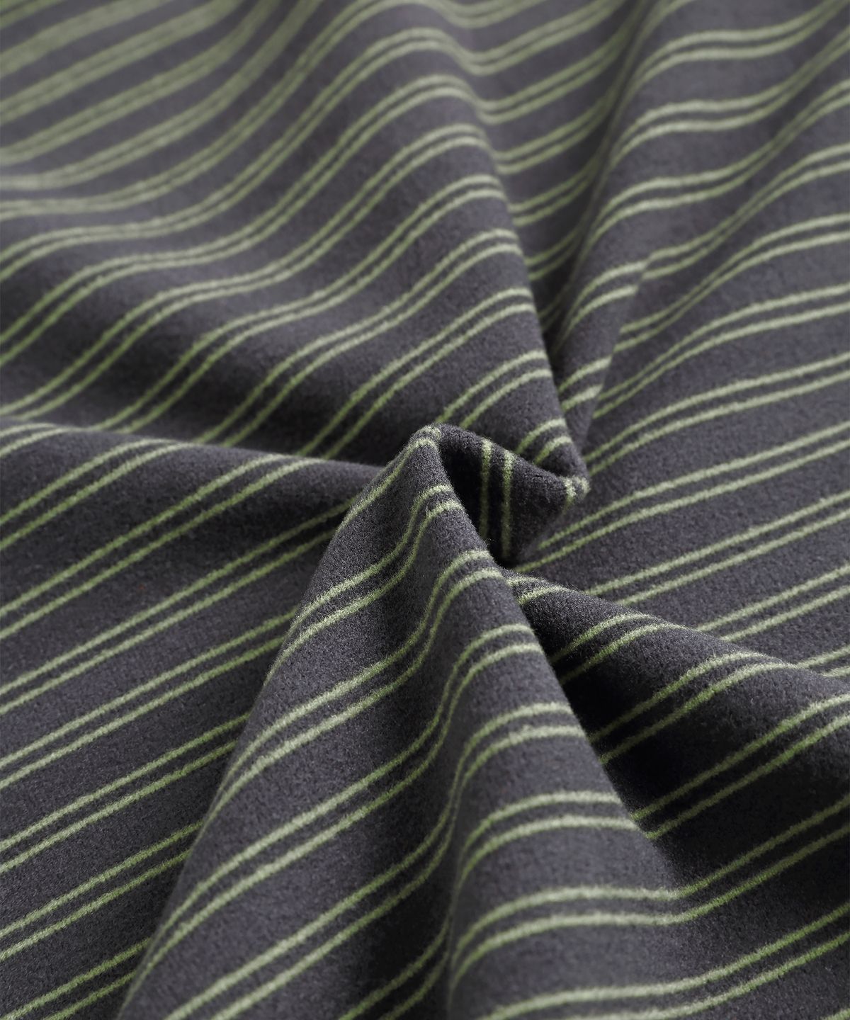 미나수(MENASOO) Brushed Striped Boatneck Long T Shirt_Khaki