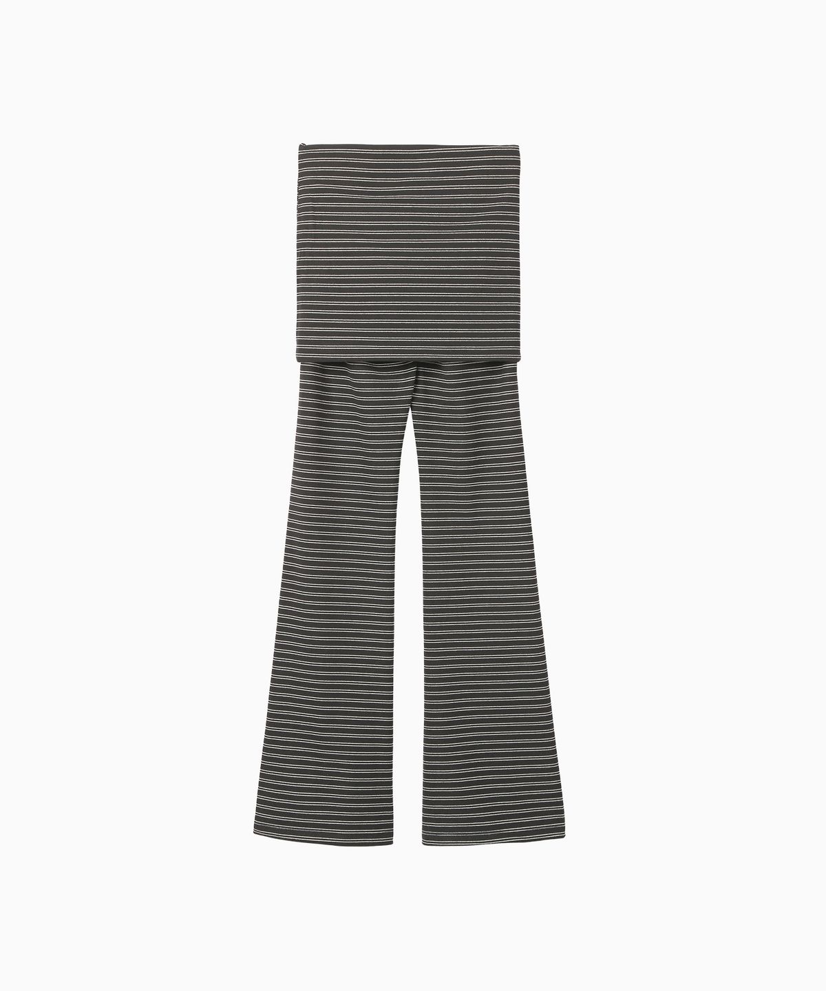 미나수(MENASOO) Brushed Striped Skirt Pants_Black