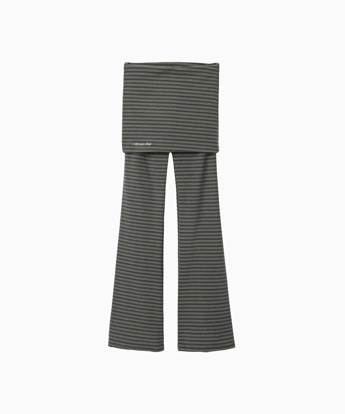 미나수(MENASOO) Brushed Striped Skirt Pants_Khaki