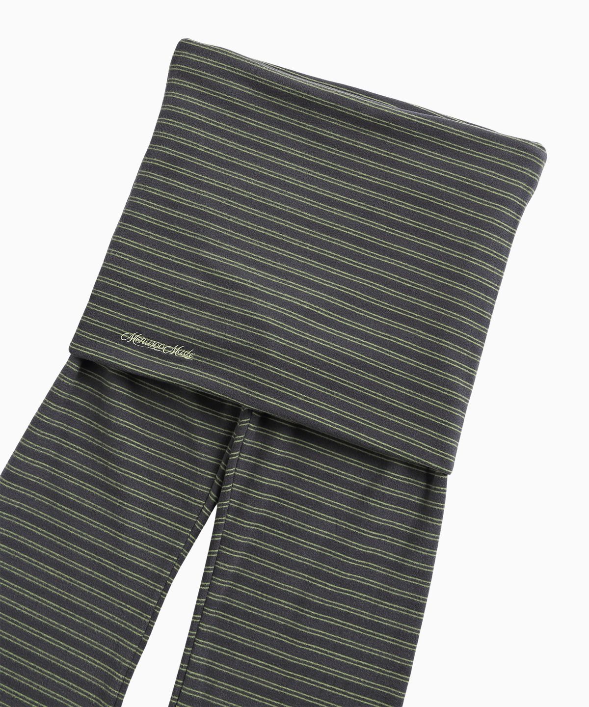 미나수(MENASOO) Brushed Striped Skirt Pants_Khaki