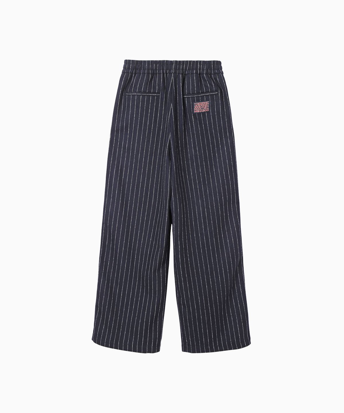 미나수(MENASOO) MNS Pinstripe Wide Brushed Pants_Navy