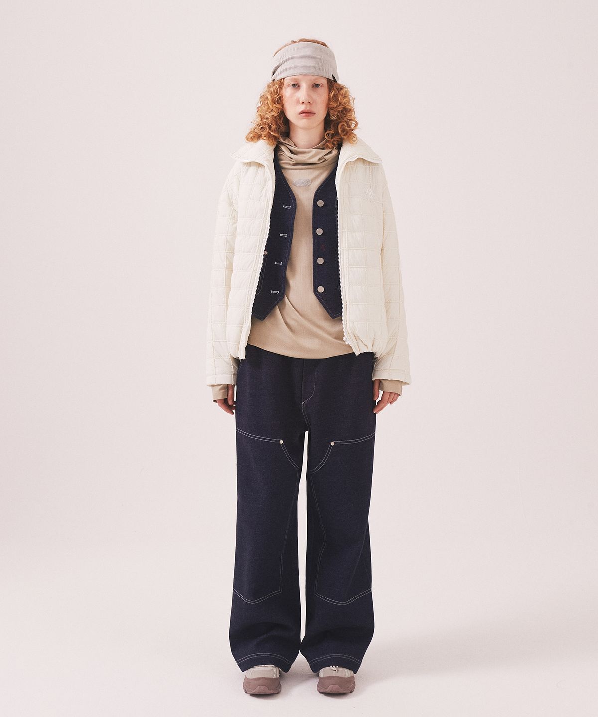 미나수(MENASOO) MNS Short Puffer Jacket_Ivory